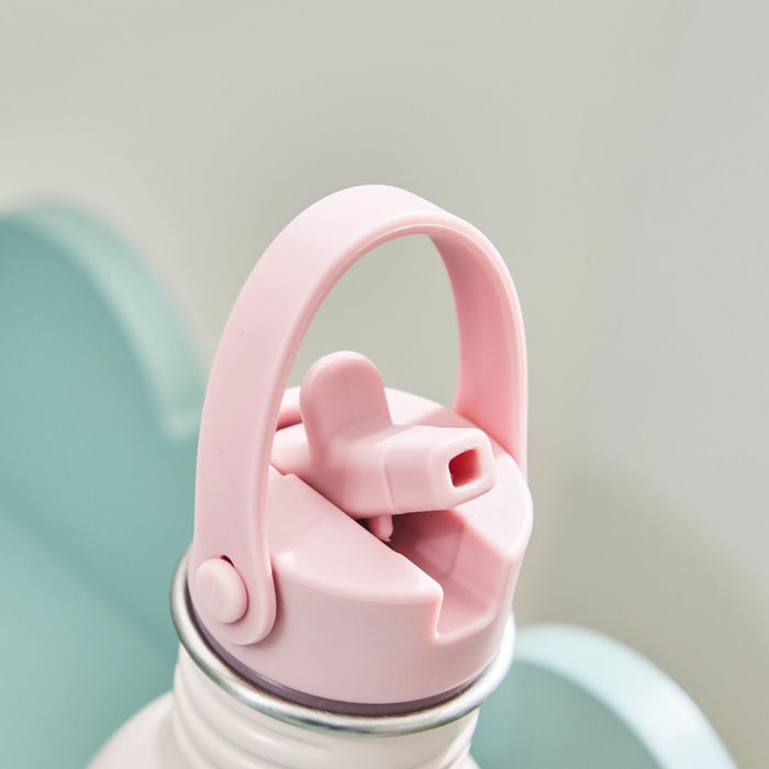 Personalised Heart Flower Pink Water Bottle