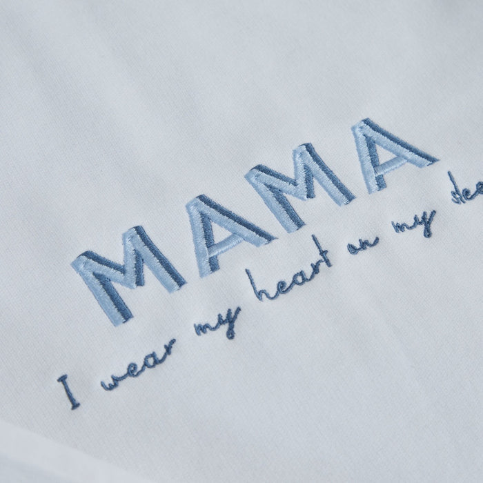 Personalised Heart On Her Sleeve Mama Ecru Sweatshirt