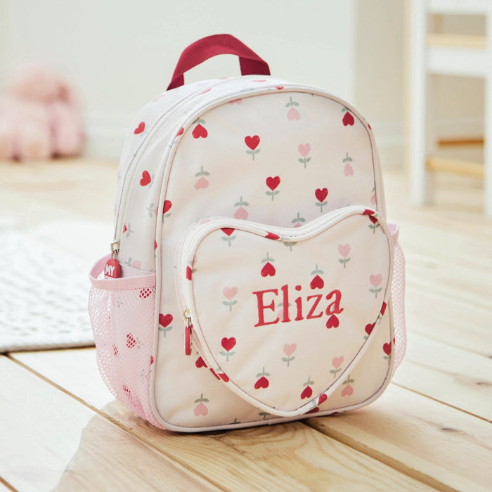 Personalised Heart Pattern Mini Backpack