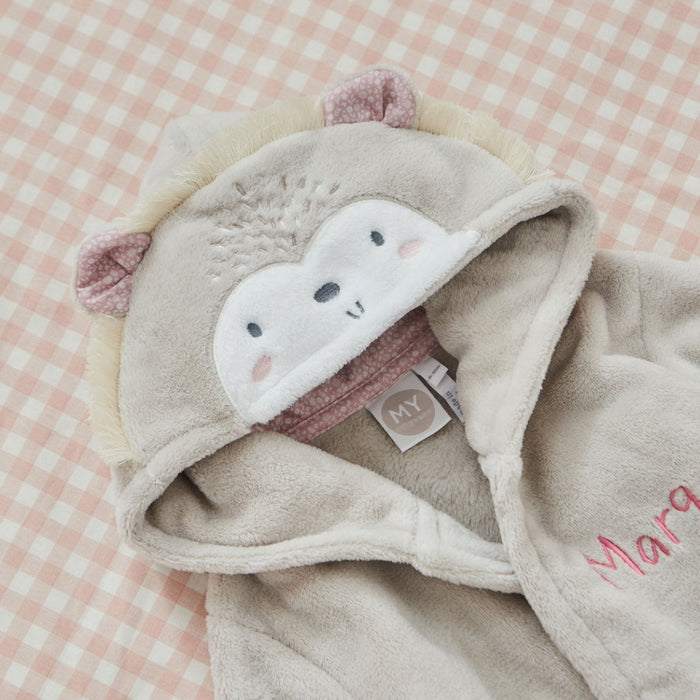 Personalised Hedgehog Fleece Robe