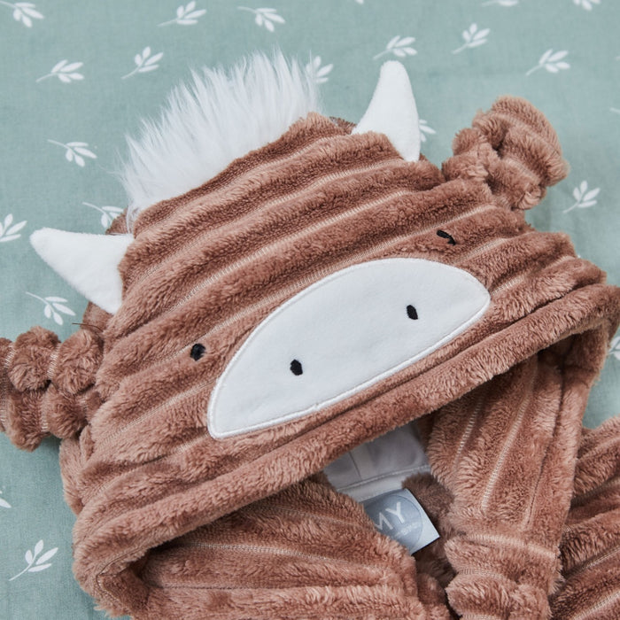 Personalised Highland Cow Fleece Robe