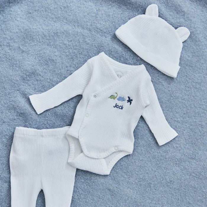 Personalised Home From The Hospital Three Dinos Set