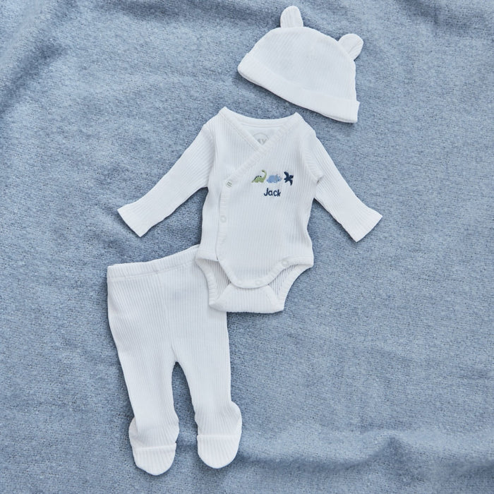 Personalised Home From The Hospital Three Dinos Set