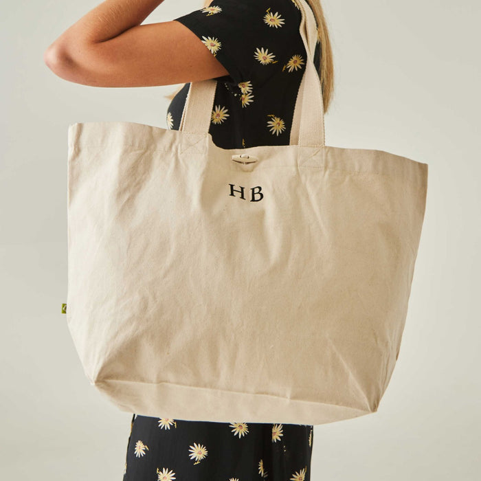 Personalised Initial Canvas Tote Bag
