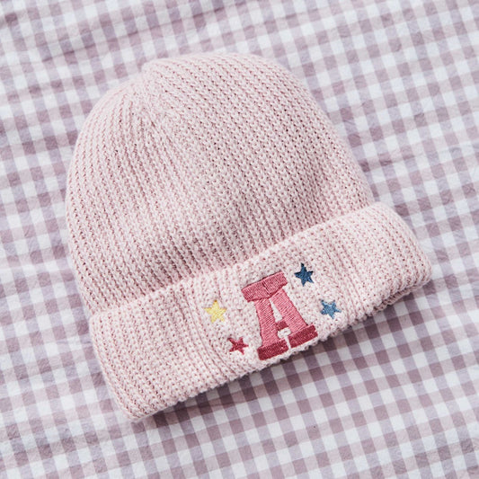 Personalised Initial Pink Beanie