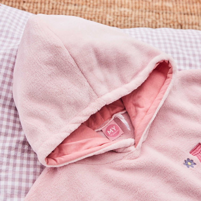 Personalised Initial Pink Fleece Oversized Hoodie