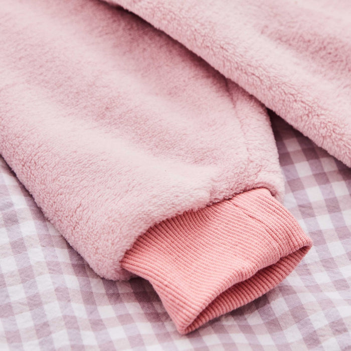 Personalised Initial Pink Fleece Oversized Hoodie