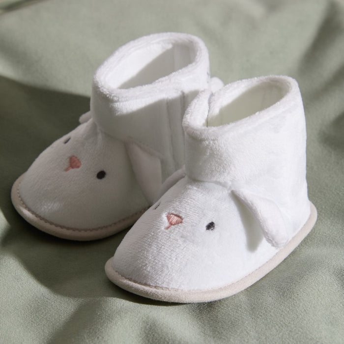 Personalised Ivory Bunny Booties