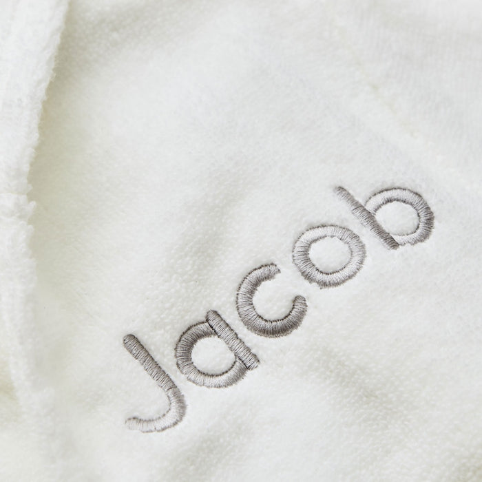 Personalised Ivory Cotton Towelling Robe