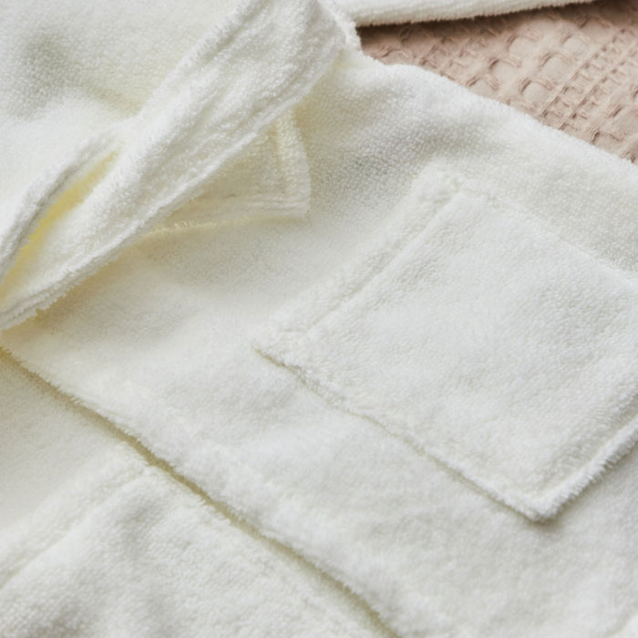 Personalised Ivory Cotton Towelling Robe