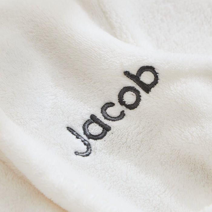Personalised Ivory Fleece Robe with Ears