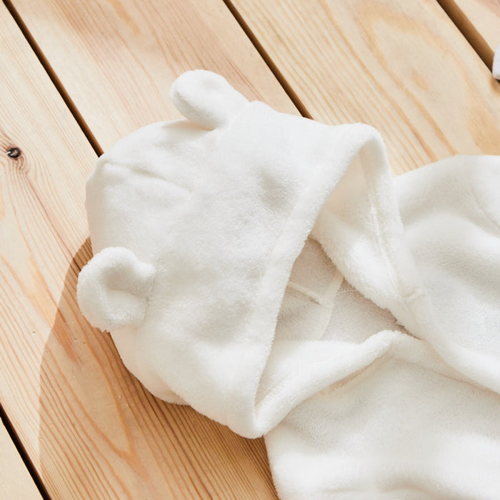 Personalised Ivory Fleece Robe with Ears