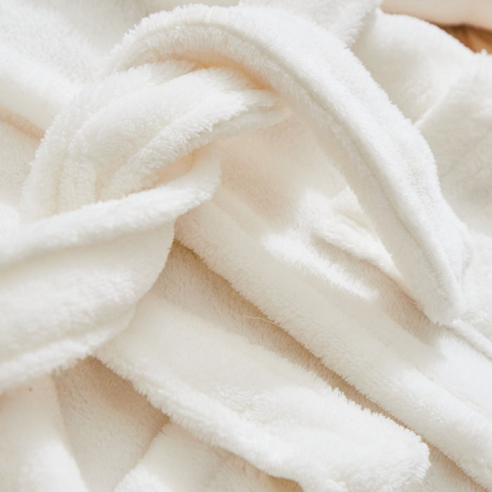 Personalised Ivory Fleece Robe with Ears