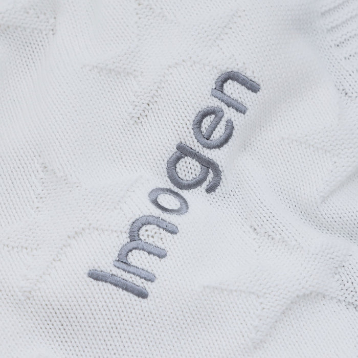 Personalised Ivory Star Jacquard Baby Blanket