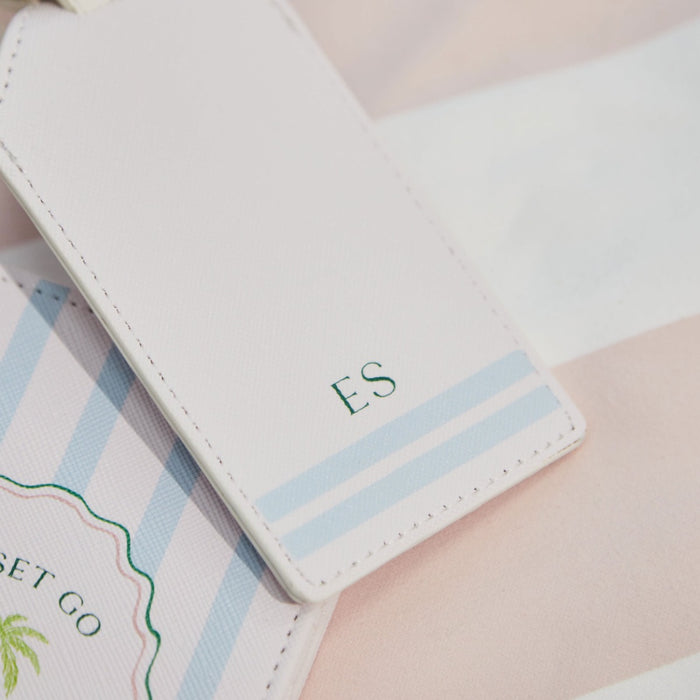 Personalised Jet Set Go Stripe Travel Set