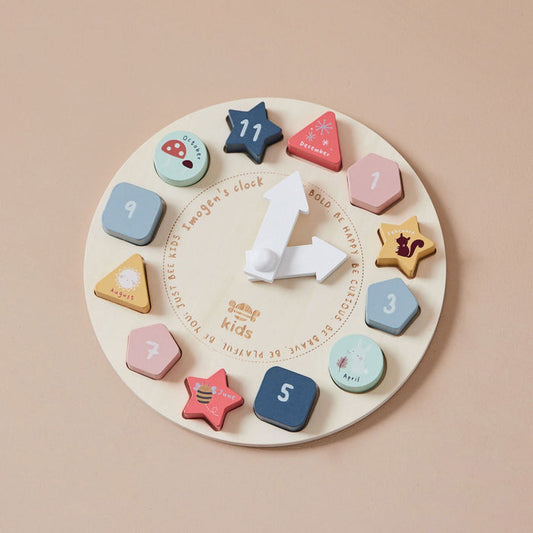 Personalised Just Bee Kids Clock Puzzle