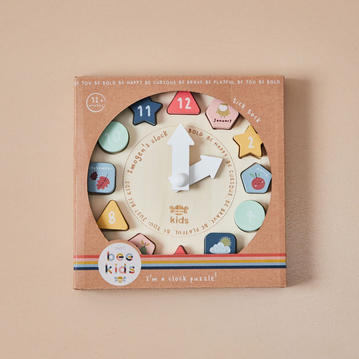 Personalised Just Bee Kids Clock Puzzle