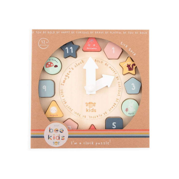Personalised Just Bee Kids Clock Puzzle