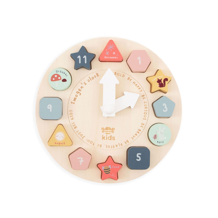 Personalised Just Bee Kids Clock Puzzle
