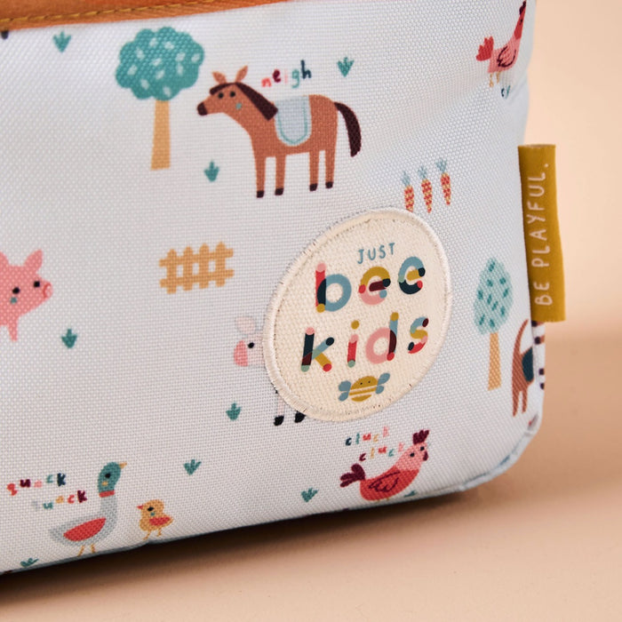 Personalised Just Bee Kids Farm Print Lunch Bag