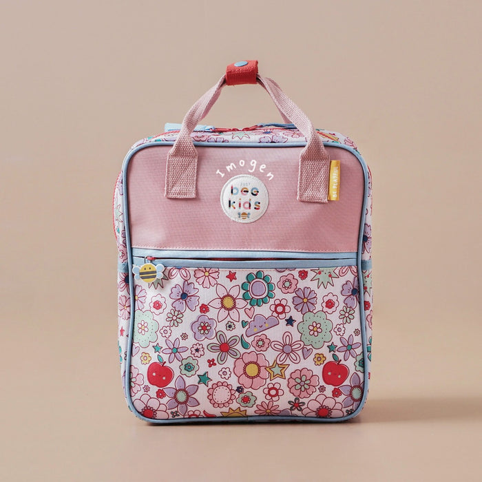 Personalised Just Bee Kids Retro Floral Backpack