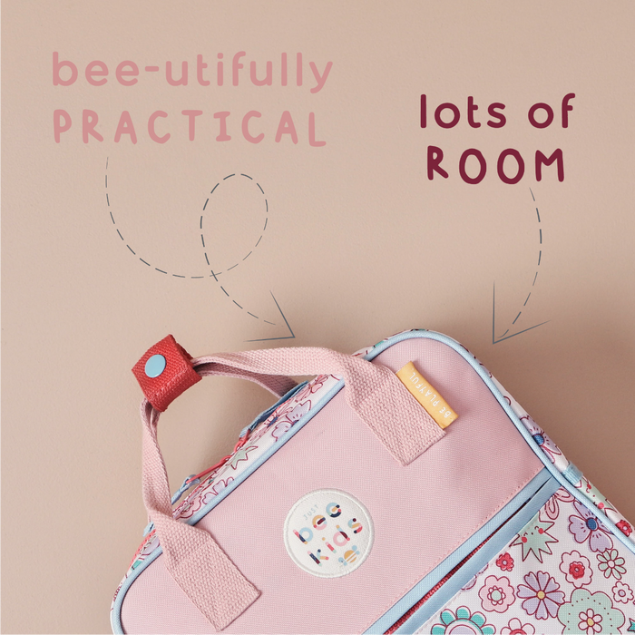 Personalised Just Bee Kids Retro Floral Backpack