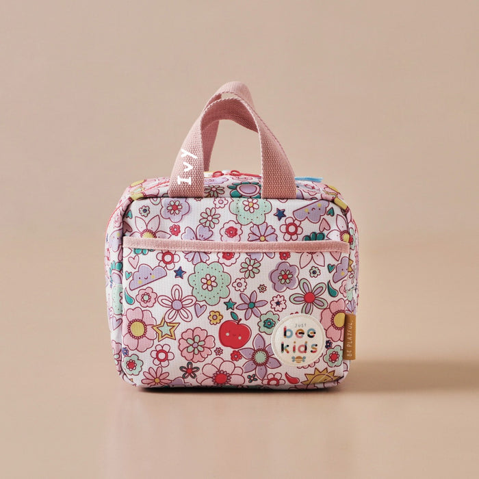 Personalised Just Bee Kids Retro Floral Lunch Bag
