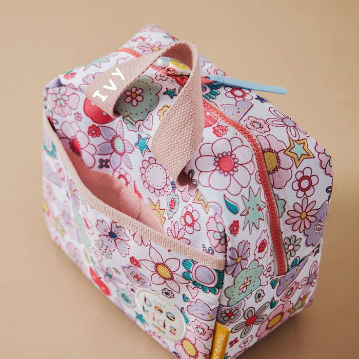 Personalised Just Bee Kids Retro Floral Lunch Bag