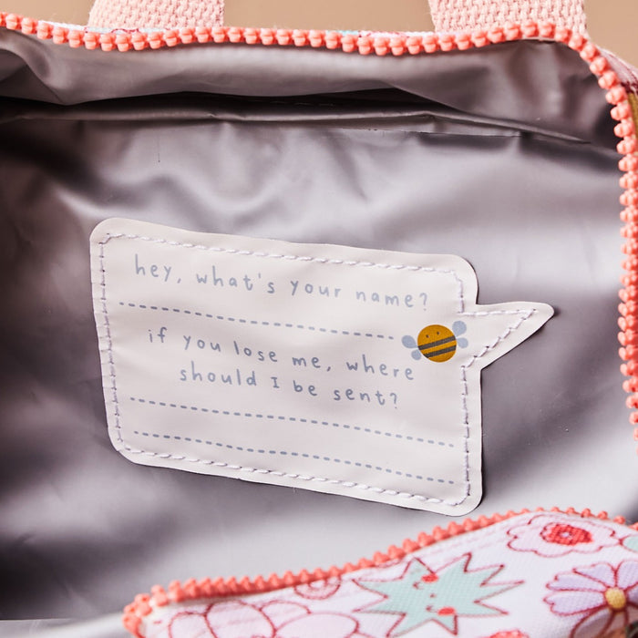 Personalised Just Bee Kids Retro Floral Lunch Bag