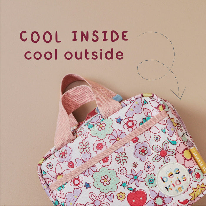 Personalised Just Bee Kids Retro Floral Lunch Bag