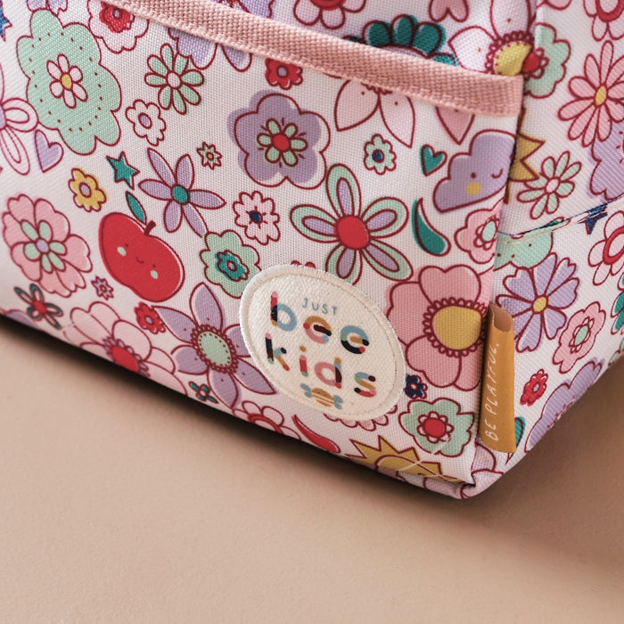 Personalised Just Bee Kids Retro Floral Lunch Bag