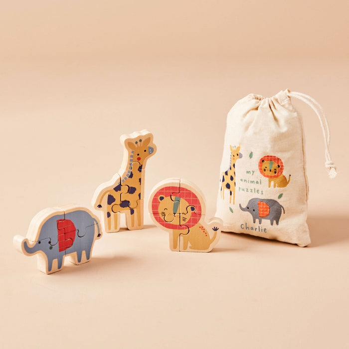 Personalised Just Bee Kids Safari Wooden Puzzles FSC®