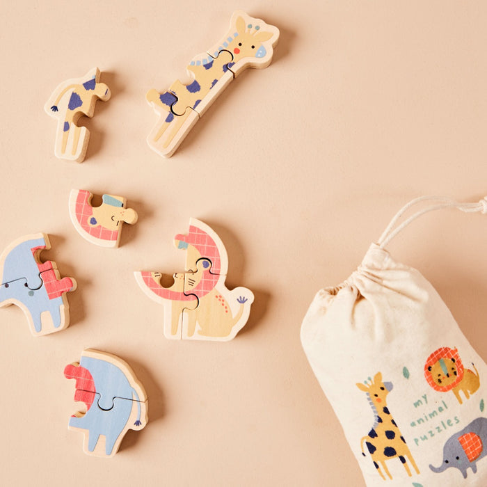 Personalised Just Bee Kids Safari Wooden Puzzles FSC®