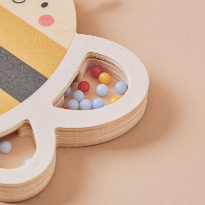 Personalised Just Bee Kids Wooden Bee Rattle FSC®