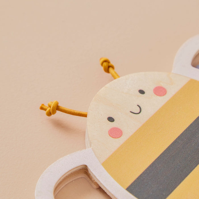 Personalised Just Bee Kids Wooden Bee Rattle FSC®