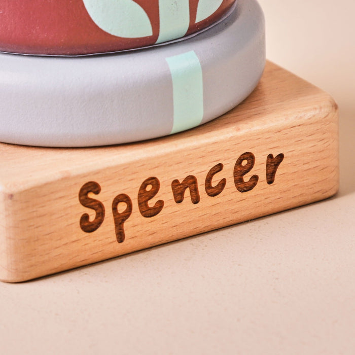 Personalised Just Bee Kids Wooden Bee Stacker Toy
