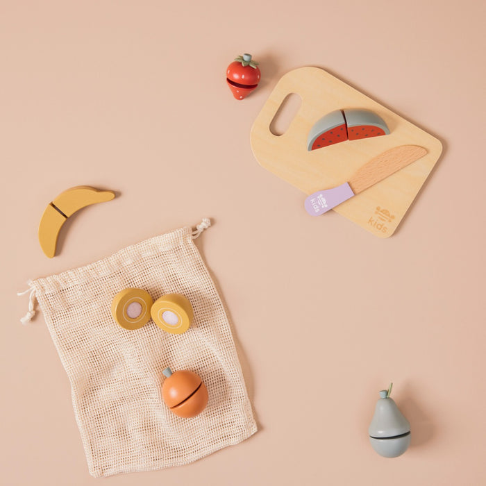 Personalised Just Bee Kids Wooden Cutting Fruit Set FSC®