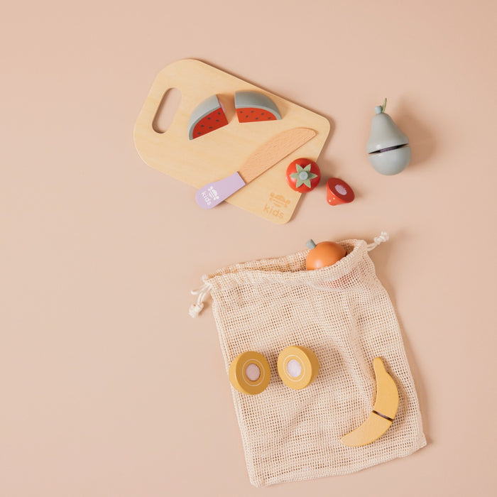 Personalised Just Bee Kids Wooden Cutting Fruit Set FSC®