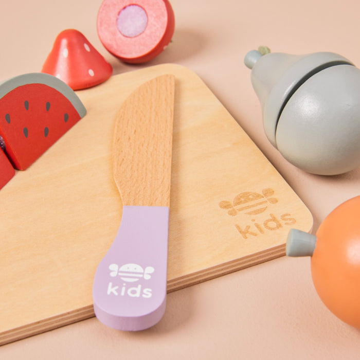 Personalised Just Bee Kids Wooden Cutting Fruit Set FSC®