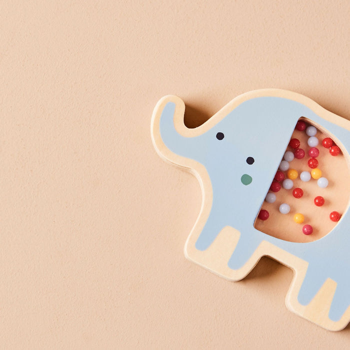 Personalised Just Bee Kids Wooden Elephant Rattle FSC®