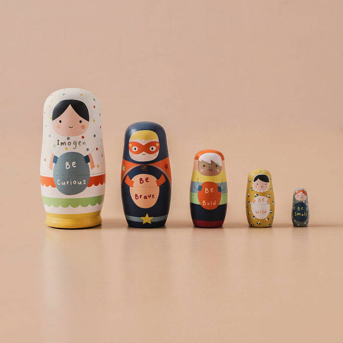 Personalised Just Bee Kids Wooden Nesting Dolls FSC®