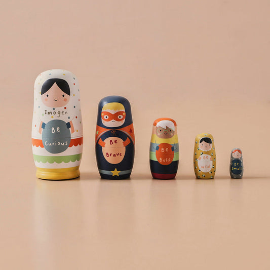 Personalised Just Bee Kids Wooden Nesting Dolls FSC®
