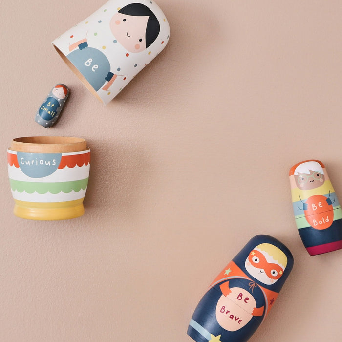 Personalised Just Bee Kids Wooden Nesting Dolls FSC®
