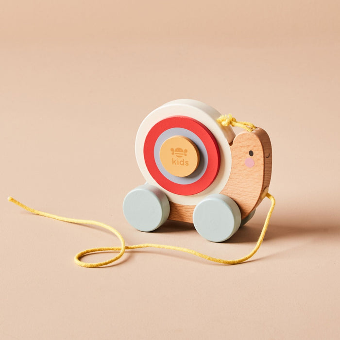 Personalised Just Bee Kids Wooden Pull-Along Snail FSC®