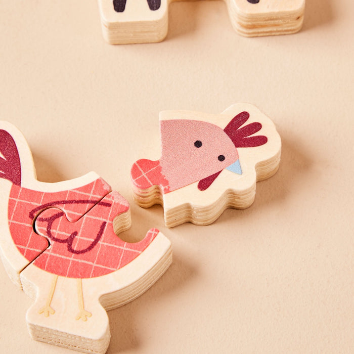 Personalised Just Bee Kids Wooden Set of Farm Puzzles FSC®