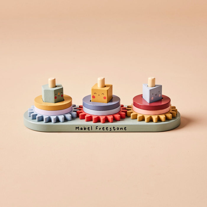 Personalised Just Bee Kids Wooden Turning Cog Toy FSC®