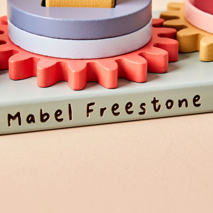 Personalised Just Bee Kids Wooden Turning Cog Toy FSC®