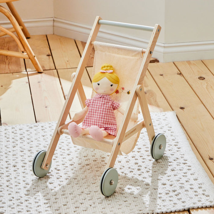 Personalised Kids Concept Bee Embroidered Wooden Stroller