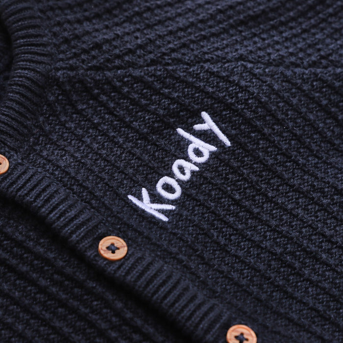 Personalised Kids’ Navy Knitted Cardigan by Name It