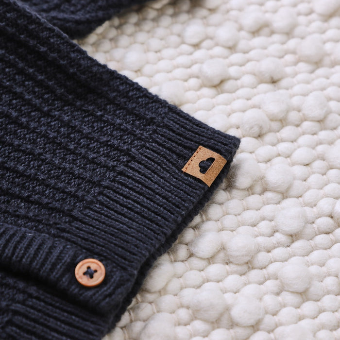Personalised Kids’ Navy Knitted Cardigan by Name It